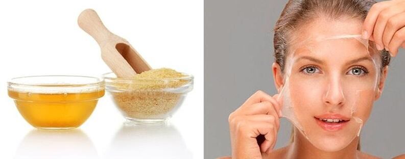 Gelatin anti-wrinkle mask